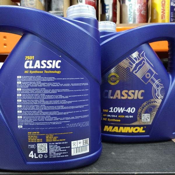 MANNOL CLASSIC 10W40 7501 HC-SYNTHESE ENGINE OIL GERMANY 4L