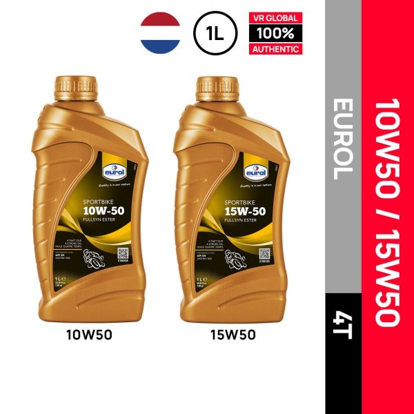 EUROL SPORTBIKE 10W50 / 15W50 4T FULLY SYNTHETIC ESTER ENGINE OIL HOLLAND 1L