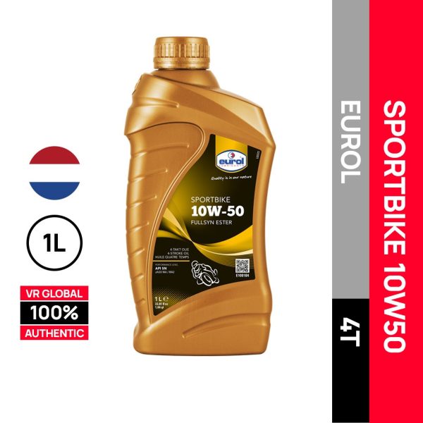 EUROL SPORTBIKE 10W50 / 15W50 4T FULLY SYNTHETIC ESTER ENGINE OIL HOLLAND 1L