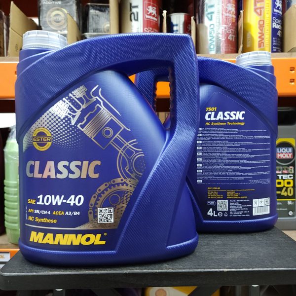 MANNOL CLASSIC 10W40 7501 HC-SYNTHESE ENGINE OIL GERMANY 4L