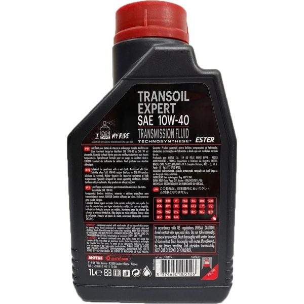 MOTUL TRANSOIL EXPERT 10W40 TRANSMISSION FLUIDS FRANCE 1L