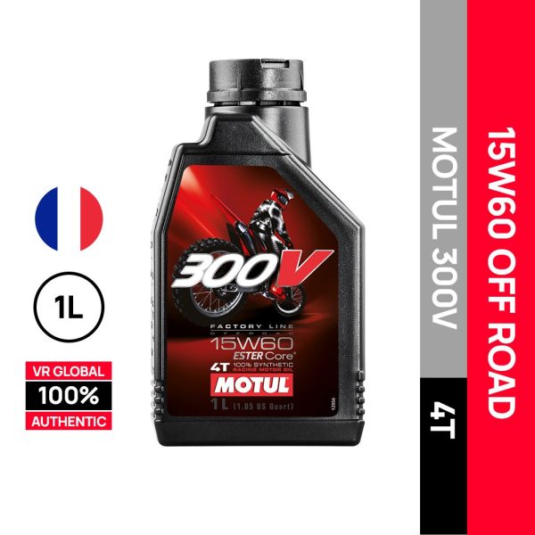 MOTUL 300V FACTORY LINE 15W60 OFF ROAD 4T FULL SYNTHETIC ENGINE OIL FRANCE 1L