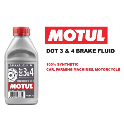 MOTUL DOT 3 & DOT 4 BRAKE FLUID 500ML